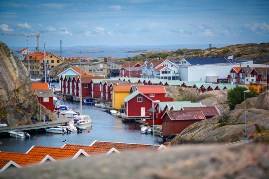 village with colorful houses