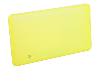 Tablet yellow back horizontal
