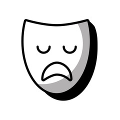 theater mask classic icon vector illustration design