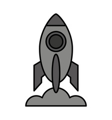 rocket start-up isolated icon vector illustration design