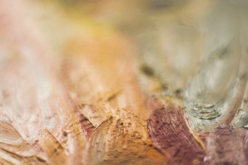 strokes with oil paints