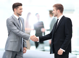 Fototapeta premium Business people shaking hands during a meeting