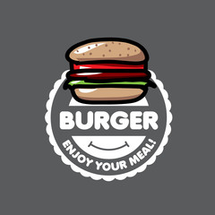 vector logo burger