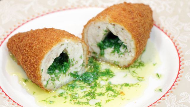 Chicken Kiev Stuffed with Herbs and Butter