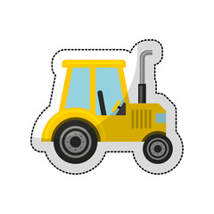 tractor farm vehicle isolated icon vector illustration design
