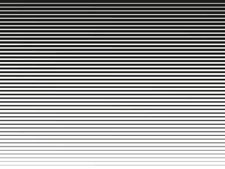 Line halftone pattern with gradient effect. Gorizontal lines.