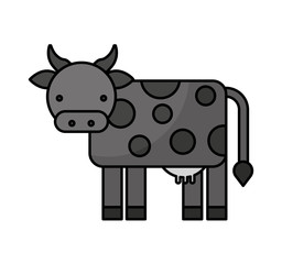 farm cow isolated icon vector illustration design