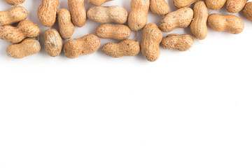 Peanuts frame isolated on white background