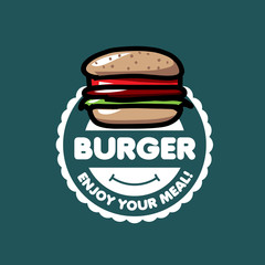 vector logo burger
