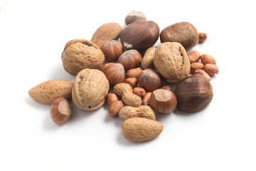 Almonds, Hazelnuts, walnuts, peanuts.