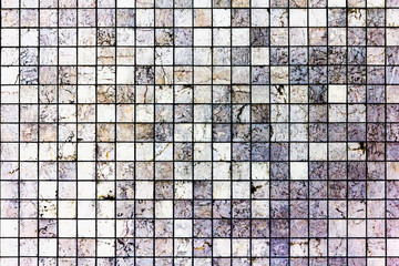 White old marble stone mosaic texture background.