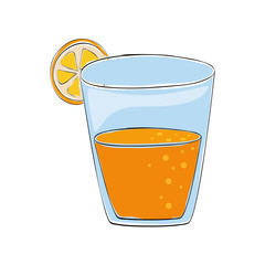 Delicious orange juice icon vector illustration graphic design