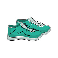 Sport sneakers accesorie icon vector illustration graphic design