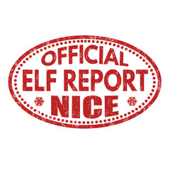 Official elf report nice stamp