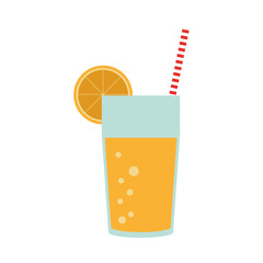Delicious orange juice icon vector illustration graphic design