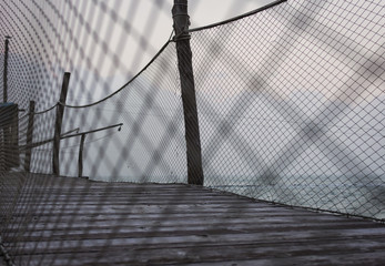 Sul pontile di un trabucco
