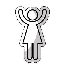 woman silhouette isolated icon vector illustration design