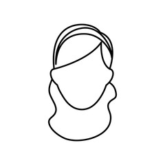 Obraz na płótnie Canvas Woman sport headband icon vector illustration graphic design