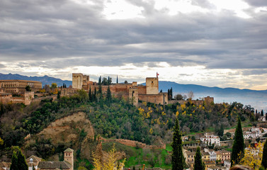 Fototapeta na wymiar Alhambra in Autumn
