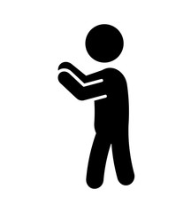 man silhouette isolated icon vector illustration design