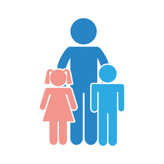 family parents silhouette isolated icon vector illustration design