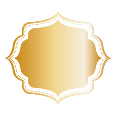 Golden ornamental insignia icon vector illustration graphic design