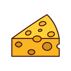cheese piece isolated icon vector illustration design