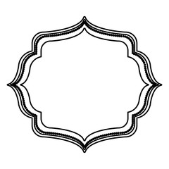 Ornamental border insignia icon vector illustration graphic design