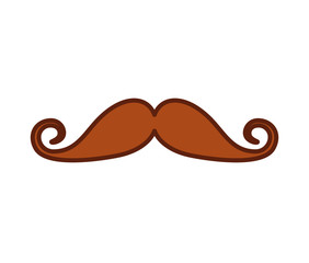 mustache chef isolated icon vector illustration design