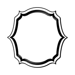 Ornamental border insignia icon vector illustration graphic design