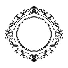 Ornamental border insignia icon vector illustration graphic design