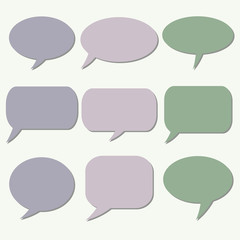 Thought frame. Speech bubble. Dream cloud. Talk balloon. Quote b