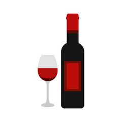 wine bottle drink isolated icon vector illustration design