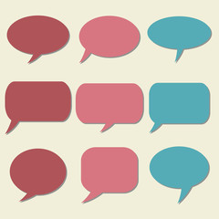 Thought frame. Speech bubble. Dream cloud. Talk balloon. Quote b