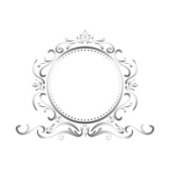 Ornamental border insignia icon vector illustration graphic design