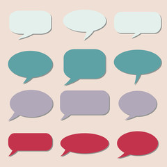 Thought frame. Speech bubble. Dream cloud. Talk balloon. Quote b