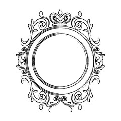 Ornamental border insignia icon vector illustration graphic design