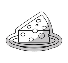 cheese piece isolated icon vector illustration design