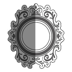 Ornamental border insignia icon vector illustration graphic design