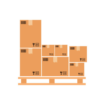 Delivery box shipping icon vector illustration graphic design