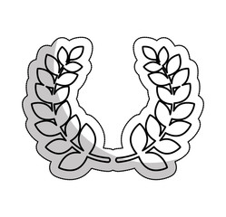 wreath crown award icon vector illustration design