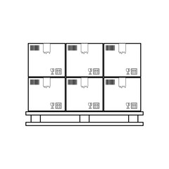 Delivery box shipping icon vector illustration graphic design
