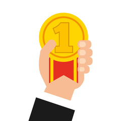 medal award isolated icon vector illustration design