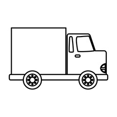 Truck shipping delivery icon vector illustration graphic design