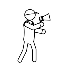 Courier delivery man icon vector illustration graphic design