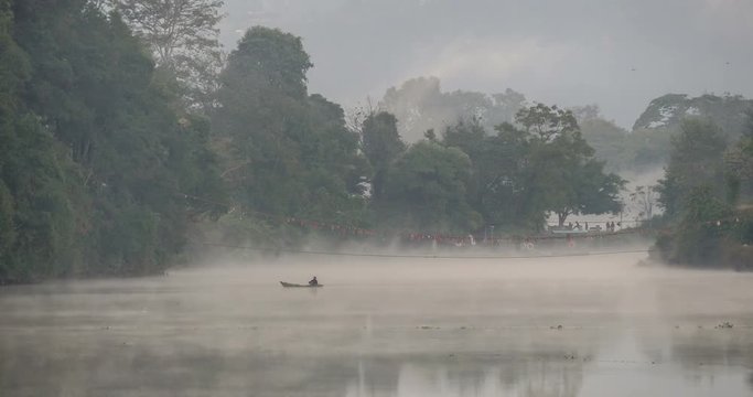 Morning mist over water
