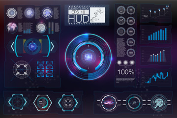 HUD background outer space. Infographic elements.Digital data, business abstract background.   Infographic elements. Futuristic user interface.