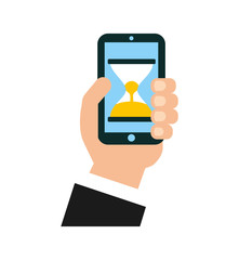 smartphone technology line icon vector illustration design