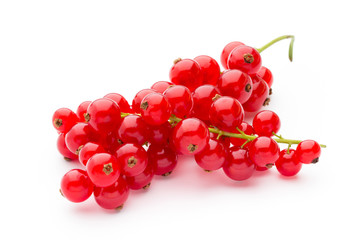 Red Currant close up isolated on white. © gitusik
