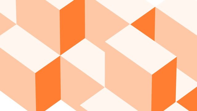 Carrot Brown Background loop of moving cubes.Abstract Motion Seamless Loop 4K